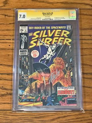 Silver Surfer 8 Cgc Ss 7.  0 Signature Stan Lee Autograph - Silver Ink