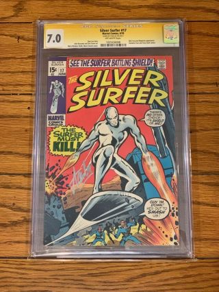 Silver Surfer 17 Cgc Ss 7.  0 Signature Stan Lee Autograph - Silver Ink