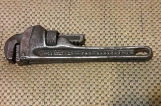 Vintage Ridgid 5 1/2  Pipe Wrench The Ridge Tool Co.  Usa.