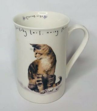 Curious Nose Sleekest Fur Twitchy Tail Noisy Purr Kent Pottery Cat Coffee Mug
