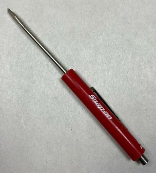 Vintage Snap - On Tools Red Mini Pocket Slotted Screwdriver W/ Magnet Alexander