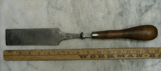 Antique W.  Butcher Cast Steel Tang Firmer Chisel,  1 - 3/4 " X 8 - 1/4,  W/6 - 1/2 " Handle