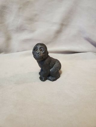 Stone Critters Gorilla Miniature Vintage By United Design 1984 Ape Chimp Monkey