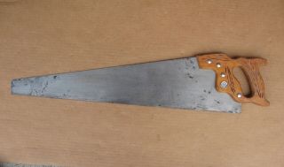 Disston D - 23 Hand Saw - 26 Inch Straight Blade - A 10 Point - Early 1950 