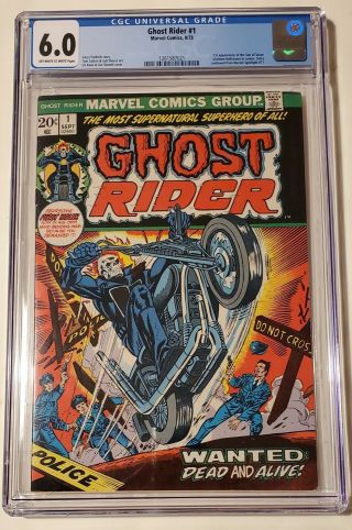 Ghost Rider 1 Cgc 6.  0 1st Appearance Of Son Of Satan.  (solo Ghost Rider)