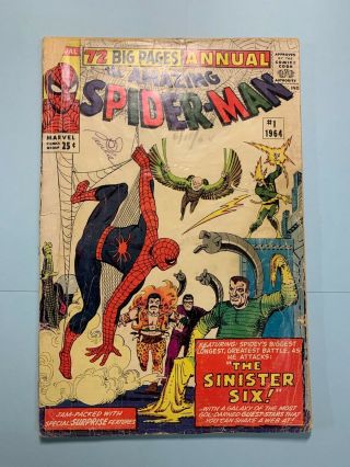 Spider - Man Annual 1 1964 Marvel 1st App Sinister Six