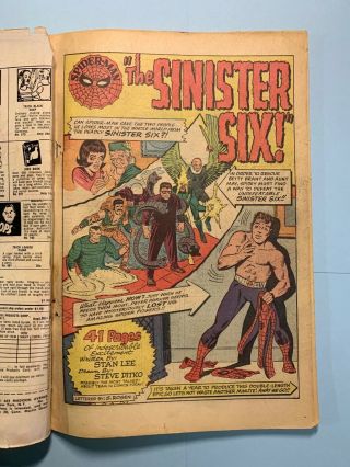 Spider - Man Annual 1 1964 Marvel 1st app Sinister Six 5
