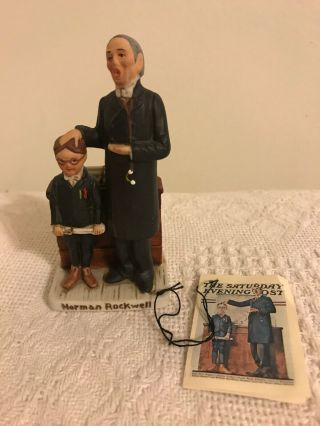 Norman Rockwell The Schoolmaster Saturday Evening Post Figurine Collect Gift