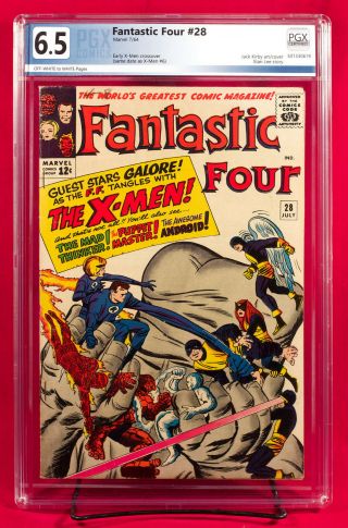 Fantastic Four 28 (marvel 1964) Pgx 6.  5 F,  X - Men X - Over,  Cgc Unpressed