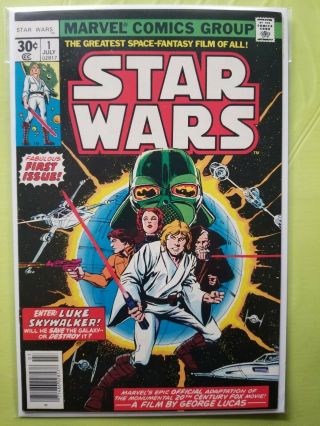 Star Wars 1 Nm 1977 Vader Luke Skywalker Leia Key Cgc 9.  2 4 6 8? Comics Marvel