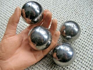 4 Steel Chrome 1 - 3/4 " Balls - Bearings - Blacksmithing - Art
