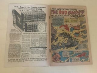 Fantastic Four 13 1st Red Ghost App Jack Kirby & Stan Lee April 1962 GD 2