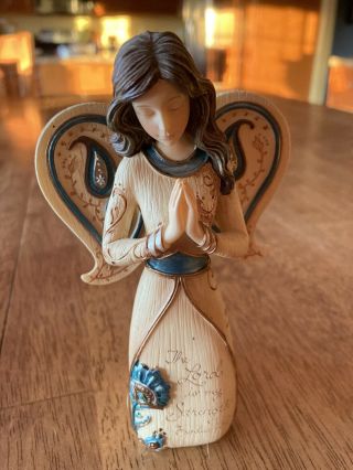 The Lord Is My Strength 5.  5 " Angel / By Elements A Pavilion Gift Co.