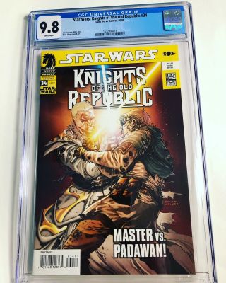 Cgc 9.  8 Star Wars: Knights Of The Old Republic 34 1st Darth Sion White Pages