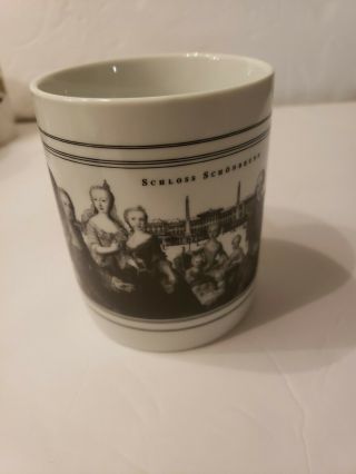 Maser Schloss Schonbrunn Palace Black & White Coffee Cup Mug 8 Oz M16 0103