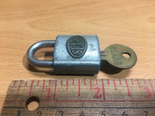 Vintage Sears Metal Padlock Lock Key Sears Logo | Heavy Small