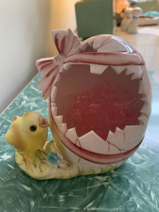 Vintage Norcrest Chick And Egg Kitschy Easter Planter