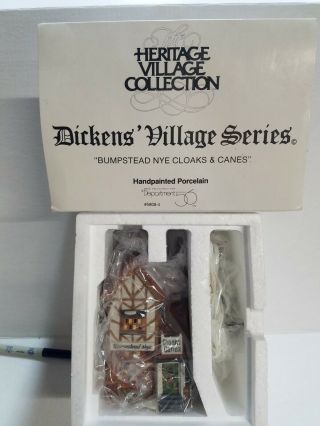Dept.  56 Heritage Village Coll.  Dickens Village Bumpstead Nye Cloaks Canes 5808 - 4