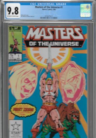 Masters Of The Universe 1 Cgc 9.  8 He - Man Skeletor Star 1986 1st Motu Marvel