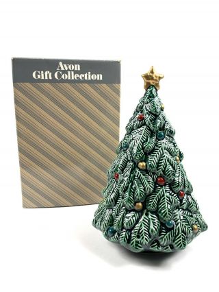 Vintage Avon Ceramic Christmas Tree Pomander Holiday Decor