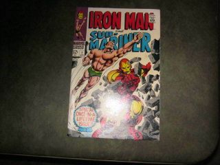 Iron Man And Sub - Mariner Marvel Comic Vol 1 No 1 1968