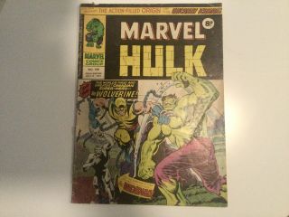 Incredible Hulk 181 1st Appearance Of Wolverine Marvel Uk 198 Good