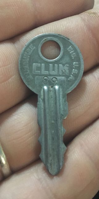 Vintage Clum Mfg Dodge Brothers Ignition Key 89 Db89 Milwaukee Vintage Auto Key