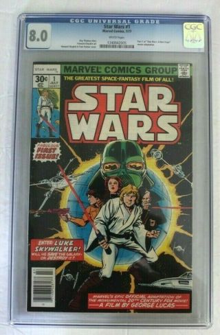 Cgc Graded 8.  0 Vf Marvel Star Wars 1 1977,  R Thomas Story,  H Chaykin Art