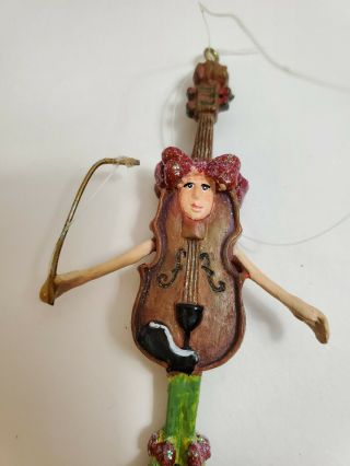Krinkles Patience Brewster Mini Violin Girl Ornament Dept 56 2