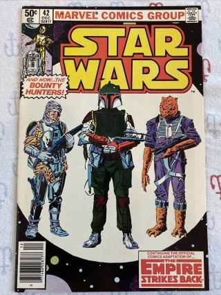 Star Wars 42 (dec 1980,  Marvel) Newsstand First Boba Fett