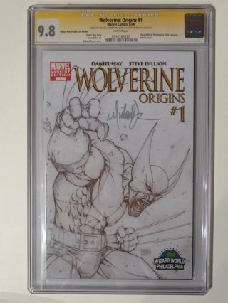 2 Ss Books Wolverine Origins Sketch 1,  6 Cgc 9.  8 Signed Ssx1 Turner Quesada