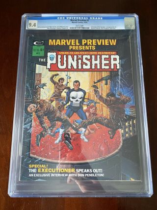 Marvel Preview 2 - Cgc 9.  4 - First Origin Of The Punisher