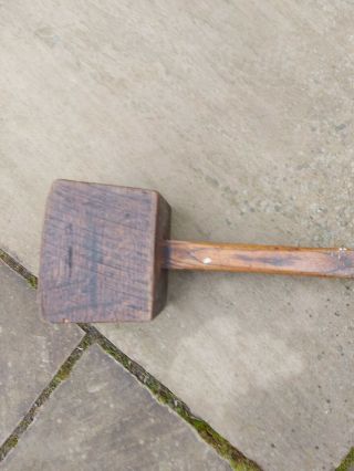 Very Large Old Wooden Mallet