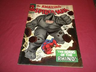 Ca1 Spider - Man 41 Marvel 1966 Silver Age 5.  5/fn - Comic 1st Rhino