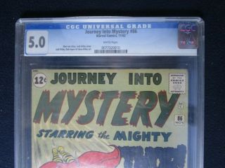 Journey Into Mystery 86 CGC Universal 5.  0 Marvel Might Thor - Kirby Cover 2