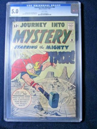 Journey Into Mystery 86 CGC Universal 5.  0 Marvel Might Thor - Kirby Cover 4