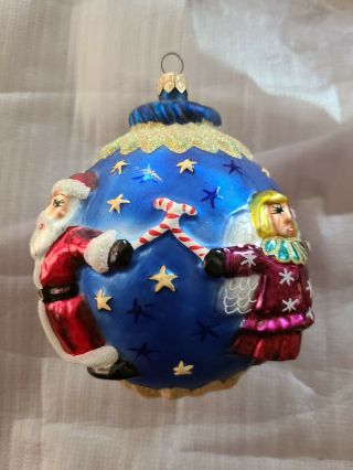 Christopher Radko Circle Of Christmas Cheer Santa Angels Ornament
