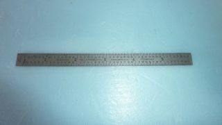 Vintage Ls Starrett 323 6 " Metal Machinist Pocket Ruler