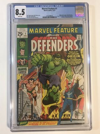 Marvel Feature 1 Cgc 8.  5 Vf,  Defenders Origin,  First Appearance Neal Adams