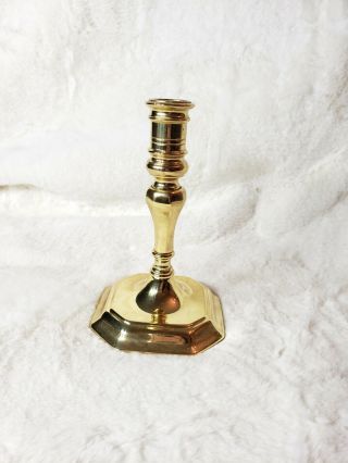 Vintage Baldwin Solid Weighted Brass Candle Holder - 7 " Tall -