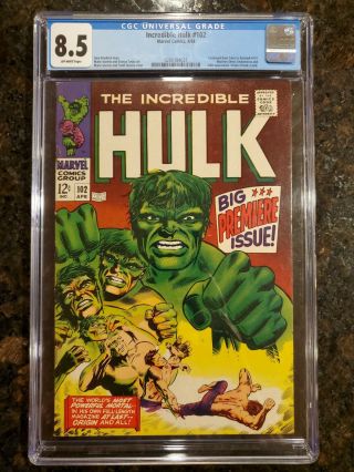 Incredible Hulk 102 Cgc 8.  5 Ow