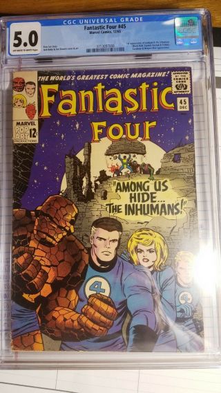 Fantastic Four 45 (dec 1965,  Marvel) Cgc 5.  0