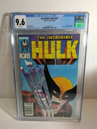 1988 Marvel Comics - Incredible Hulk 340 Cgc 9.  6 Wp Newsstand