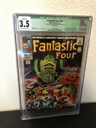 Fantastic Four 49 Cgc 3.  5 Q Missing Ad Page 1st App Galactus 2nd Silver Surfer