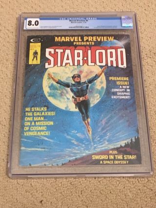 Marvel Preview 4 Cgc 8.  0 Ow/white Pages (1st App Of Star - Lord) Cgc 001,  Magnet
