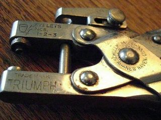 USA MADE W.  SCHOLLHORN /Bernard Eyelets 1,  2&3 Punch Tool 109 - 61/2 Triumph 2