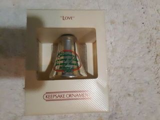 Hallmark Keepsake Ornament Love Silver Bell 1983