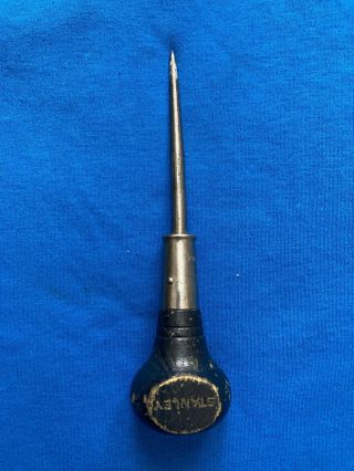 Vintage Stanley Hurwood No.  7a Wood Handle Awl Made In U.  S.  A.