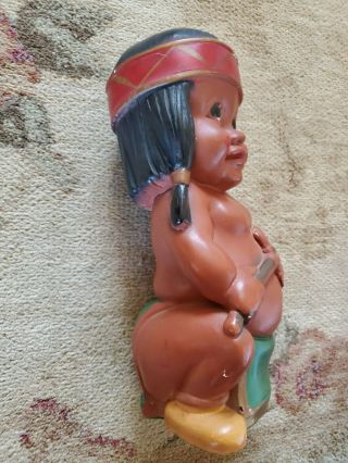 Vtg Chalkware Indian Carnival Prize Still Bank Duquesne Statuary Pittsburgh PA 3