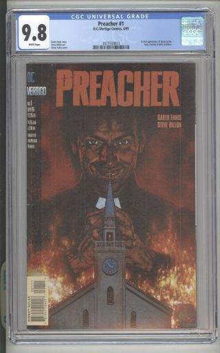 Preacher 1 - Steve Dillon Art - Glenn Fabry Cover - Dc Comics/1995 - Cgc 9.  8